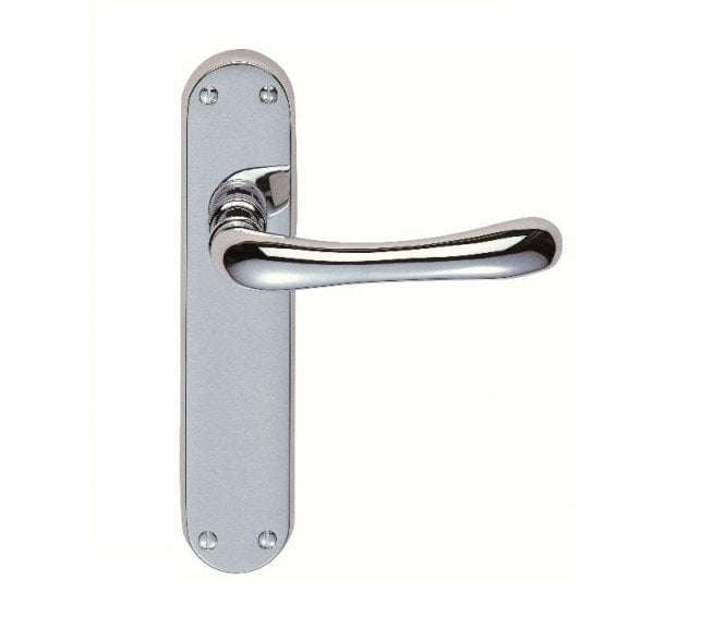 Manital EL Ibra Door Handles On Backplate - Polished Chrome