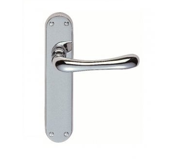 Manital EL Ibra Door Handles On Backplate - Polished Chrome