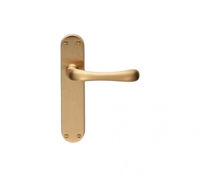 Manital EL Ibra Door Handles On Backplate - Satin Brass