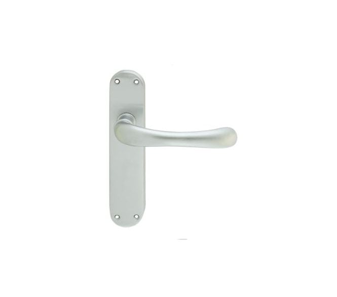 Manital EL Ibra Door Handles On Backplate - Satin Chrome