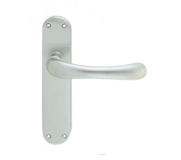 Manital EL Ibra Door Handles On Backplate - Satin Chrome
