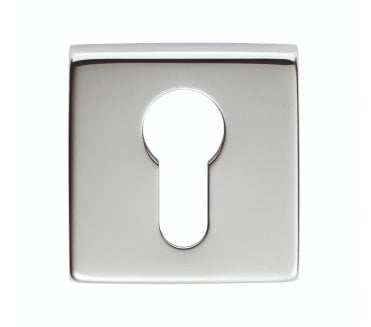 Manital QE001 Euro Profile Escutcheon (Square) - Polished Chrome