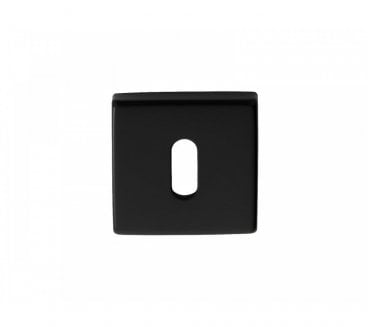 Manital QE003 Square Keyhole Escutcheon - Matt Black