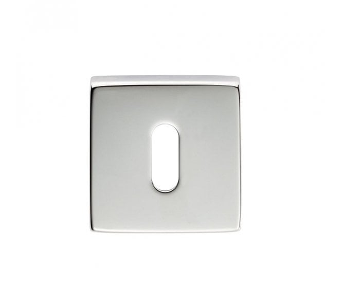 Manital QE003 Square Keyhole Escutcheon - Polished Chrome
