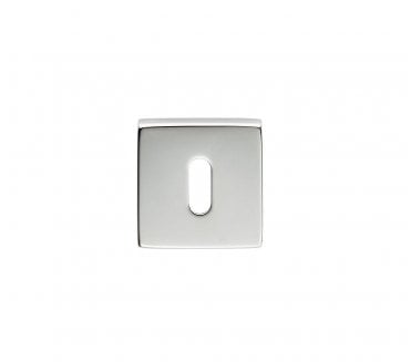 Manital QE003 Square Keyhole Escutcheon - Polished Chrome