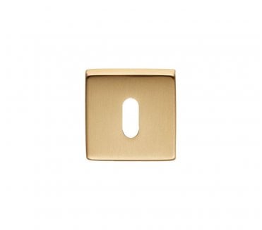 Manital QE003 Square Keyhole Escutcheon - Satin Brass