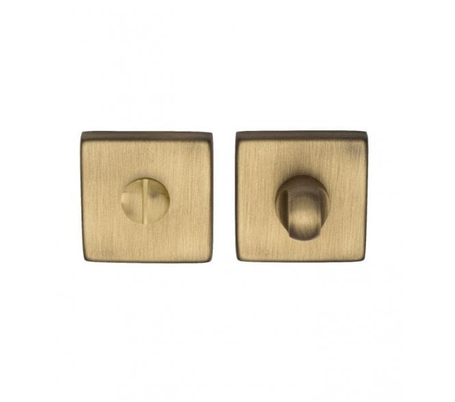 Manital QT004 Square Bathroom Turn & Release - Antique Brass