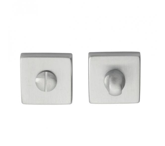 Manital QT004 Square Bathroom Turn & Release  - Satin Chrome