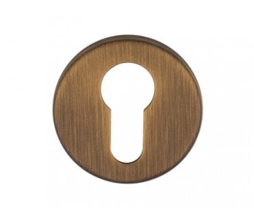 Manital RE001 Concealed Rose Euro Profile Escutcheon - Antique Brass