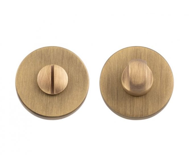 Manital RE004 Concealed Rose Bathroom Turn & Release Set - Antique Brass