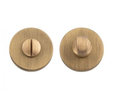 Manital RE004 Concealed Rose Bathroom Turn & Release Set - Antique Brass