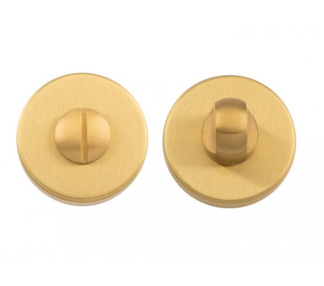 Manital RE004 Concealed Rose Bathroom Turn & Release Set - Satin Brass