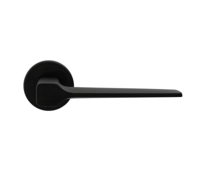 Manital Sonica Lever Handle On Round Rose - Matt Black
