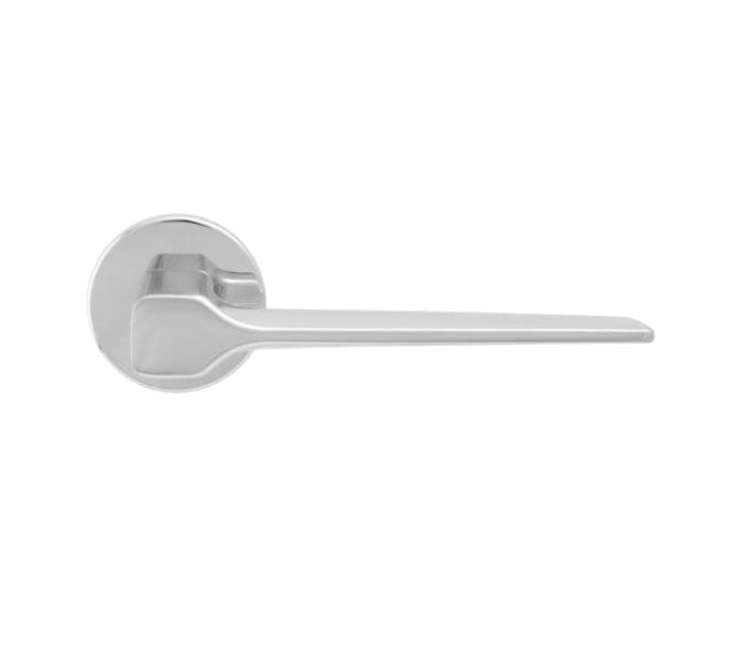 Manital Sonica Lever Handle On Round Rose - Polished Chrome
