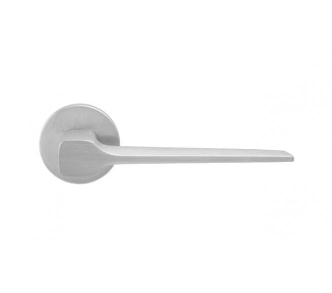 Manital Sonica Lever Handle On Round Rose - Satin Chrome