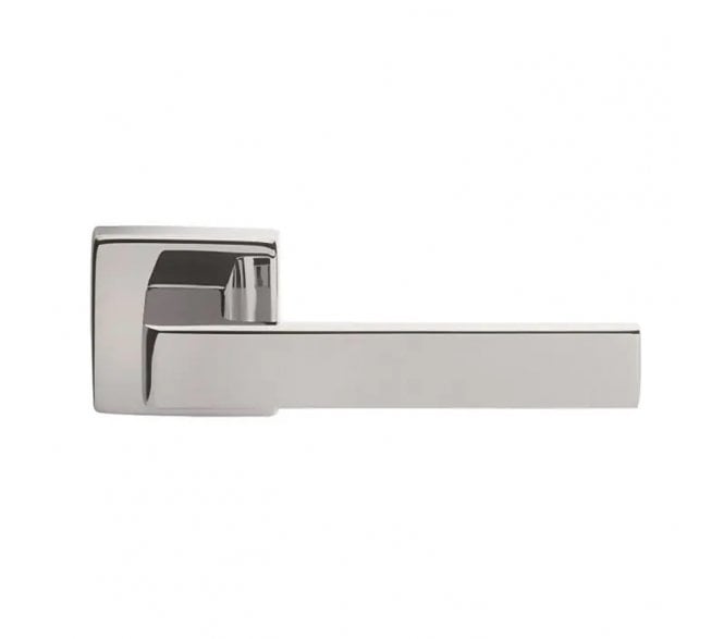 Manital TC5 Techna Door Handle On Square Rose - Polished Chrome