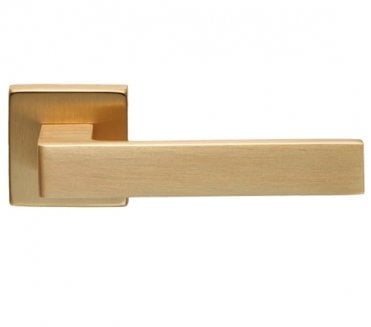Manital TC5 Techna Door Handle On Square Rose - Satin Brass