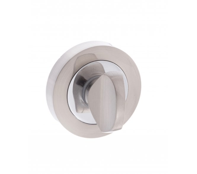 Mediterranean Bathroom Turn & Release  - Satin Nickel/Polished Nickel