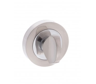 Mediterranean Bathroom Turn & Release  - Satin Nickel/Polished Nickel