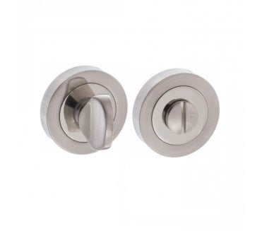 Mediterranean Bathroom Turn & Release  - Satin Chrome / Polished Chrome