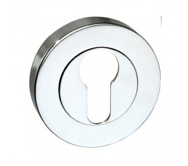 Mediterranean Euro Profile Escutcheons  - Polished Chrome (Pair)