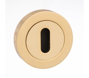 Mediterranean Keyhole Escutcheons  - Polished Brass (Pair)
