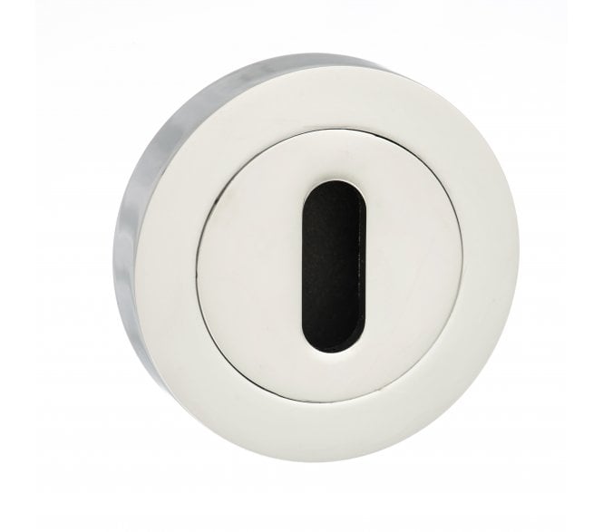 Mediterranean Keyhole Escutcheons  - Polished Chrome (Pair)