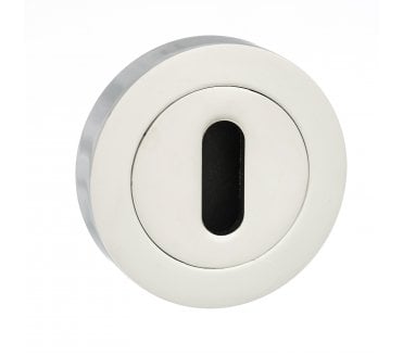 Mediterranean Keyhole Escutcheons  - Polished Chrome (Pair)
