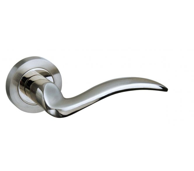 Mediterranean Valencia Lever Handle Satin Nickel/Polished Nickel