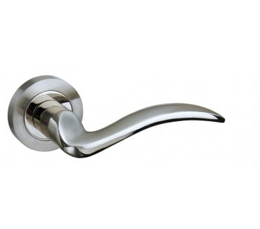 Mediterranean Valencia Lever Handle Satin Nickel/Polished Nickel