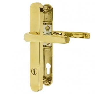 Mila Pro Secure PAS24 2-Star Multipoint Lock Handles 240mm - Polished Gold