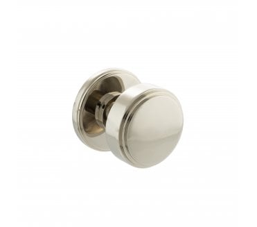 Millhouse Brass Boulton Stepped Mortice Knob on Concealed Fix Rose - Polished Nickel