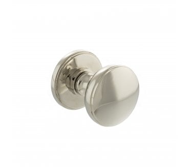 Millhouse Brass Edison Domed Mortice Knob on Concealed Fix Rose - Polished Nickel
