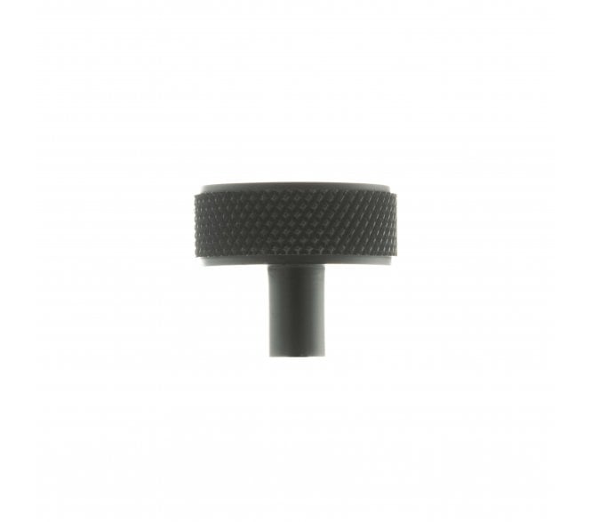 Millhouse Brass Hargreaves Disc Knurled Cabinet Knob - 35mm - Matt Black