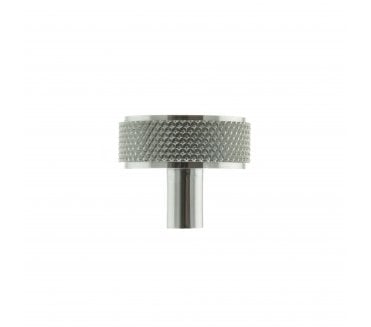Millhouse Brass Hargreaves Disc Knurled Cabinet Knob - 35mm - Polished Chrome