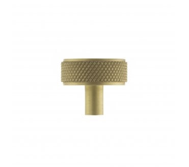 Millhouse Brass Hargreaves Disc Knurled Cabinet Knob - 35mm - Satin Brass