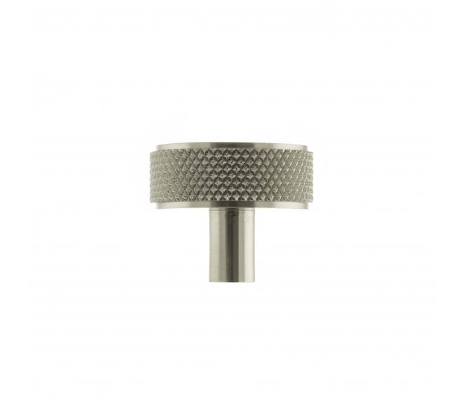 Millhouse Brass Hargreaves Disc Knurled Cabinet Knob - 35mm - Satin Nickel