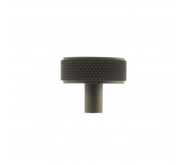 Millhouse Brass Hargreaves Disc Knurled Cabinet Knob - 35mm - Urban Dark Bronze