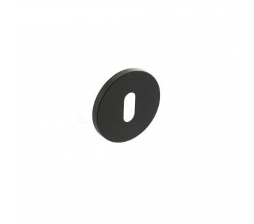 Millhouse Brass Key Escutcheon on 5mm Slimline Round Rose - Urban Dark Bronze (Pair)
