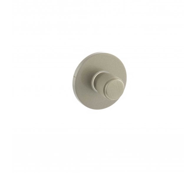 Millhouse Brass Knurled WC Turn and Release on 5mm Slimline Round Rose - Satin Nickel