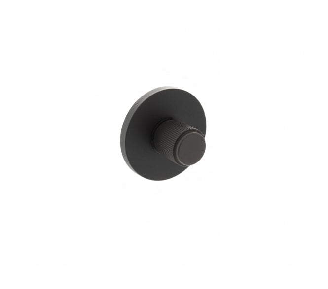 Millhouse Brass Linear WC Turn and Release on 5mm Slimline Round Rose - Urban Dark Bronze