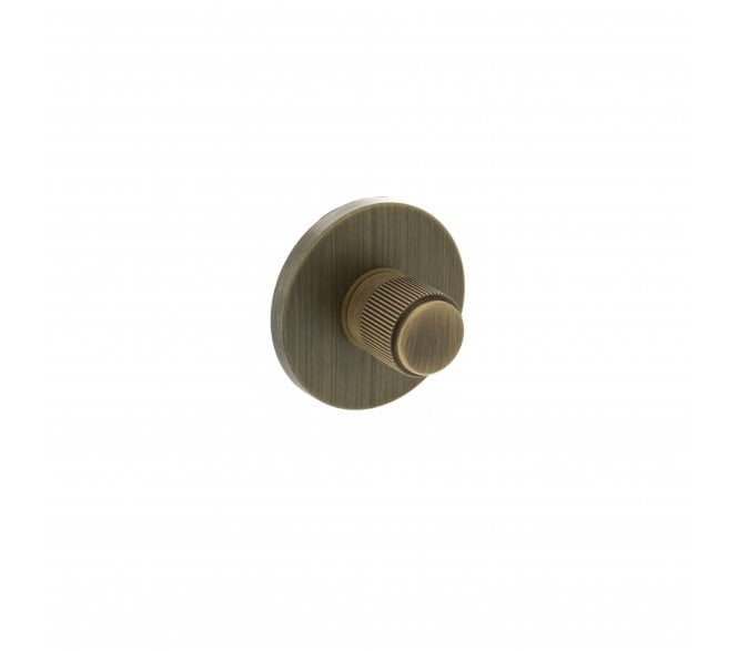 Millhouse Brass Linear WC Turn and Release on 5mm Slimline Round Rose - Yester Bronze