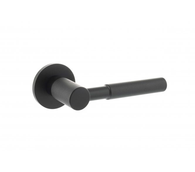 Millhouse Brass Mason Designer Lever on 5mm Slimline Round Rose - Matt Black