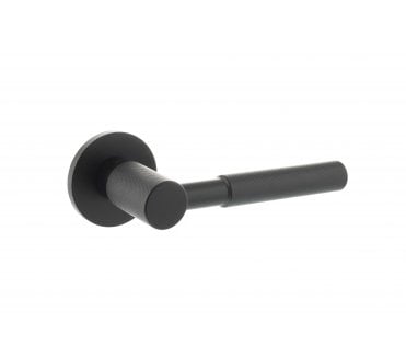 Millhouse Brass Mason Designer Lever on 5mm Slimline Round Rose - Matt Black