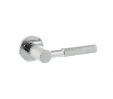 Millhouse Brass Mason Designer Lever on 5mm Slimline Round Rose - Polished Chrome