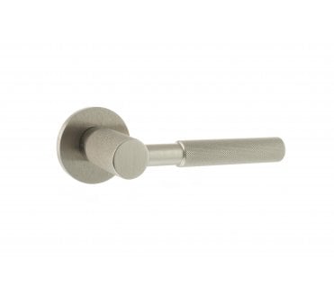 Millhouse Brass Mason Designer Lever on 5mm Slimline Round Rose - Satin Nickel