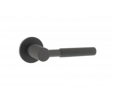 Millhouse Brass Mason Designer Lever on 5mm Slimline Round Rose - Urban Dark Bronze