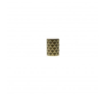 Millhouse Brass MHCD1420AB Chrysler Diamond Cut Cylinder Cabinet Knob - 20mm - Antique Brass