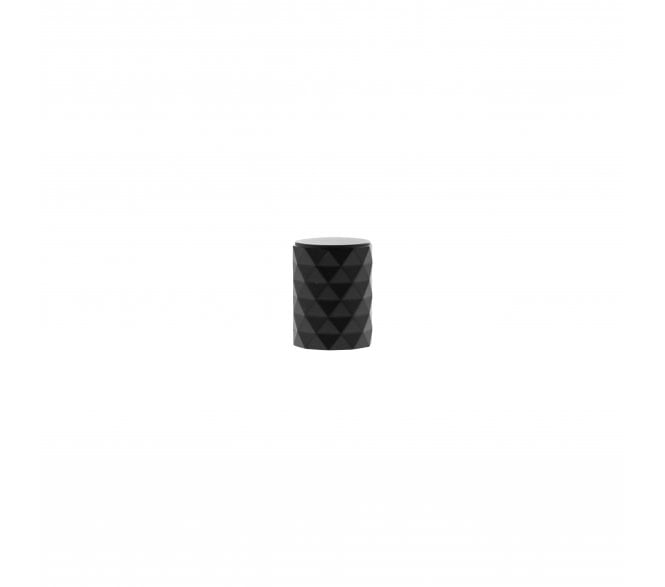 Millhouse Brass MHCD1420MB Chrysler Diamond Cut Cylinder Cabinet Knob - 20mm - Matt Black