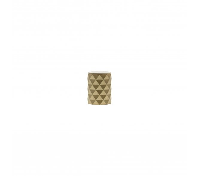 Millhouse Brass MHCD1420SB Chrysler Diamond Cut Cylinder Cabinet Knob - 20mm - Satin Brass